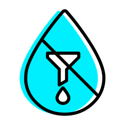 Ungefiltertes Wasser  Symbol