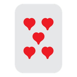 Five Of Hearts  Icon