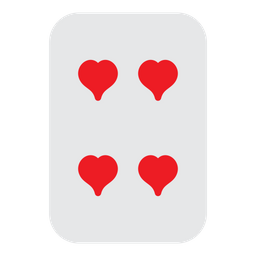 Four Of Hearts  Icon