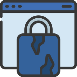 Broken Lock Website  Icon