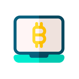 Bitcoin Laptop  Icon