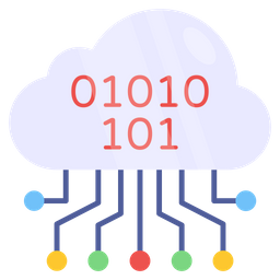 Cloud Binary Data  Icon