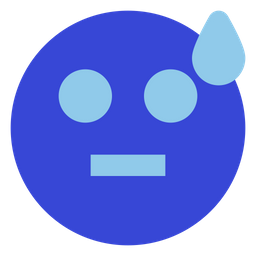 Suor de rosto liso Emoji Ícone