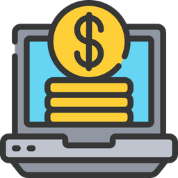 Laptop Money  Icon