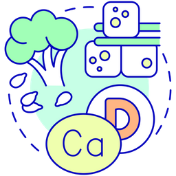 Calcium and vitamin D  Icon