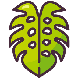 Monstera-Blatt  Symbol