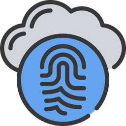 Cloud Finger Print  Icon