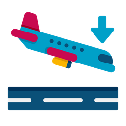 비행기 착륙  아이콘