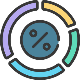 Gráfico de pizza  Ícone