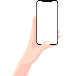 Mobile Holding Hand  Icon