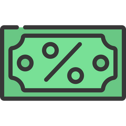 Cash Percentage  Icon