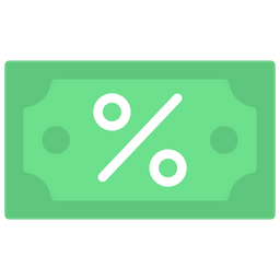 Cash Percentage  Icon