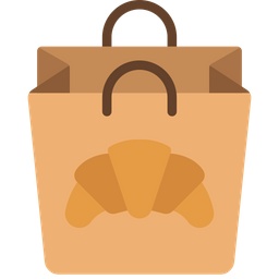 Croissant einkaufen  Symbol