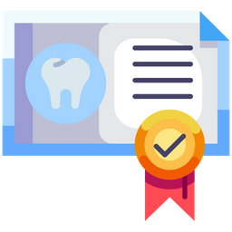 Certificado dental  Icono