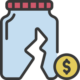 Broken Dollar Jar  Icon