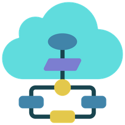 Diagrama de flujo de la nube  Icono