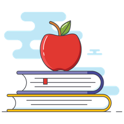 Apple On Books  Icon