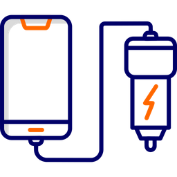 Aufladen des Handys im Auto  Symbol