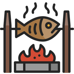 Gegrillten Fisch  Symbol