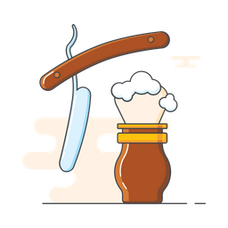 Shaving Razor And Brush  Icon