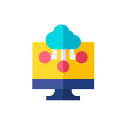 Cloud Computer  Icon