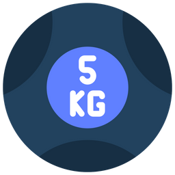 5 kg Langhantelscheibe  Symbol