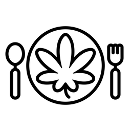 Cannabis-Lebensmittel  Symbol