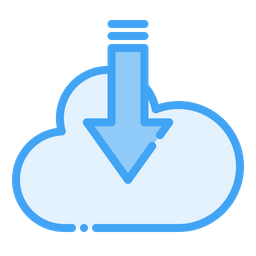 클라우드 다운로드  아이콘