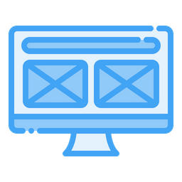 Computer Wireframe  Icon