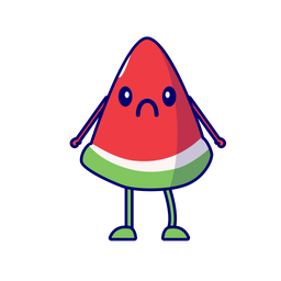 Sad Watermelon  Icon