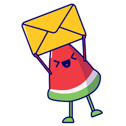 Message Holding Watermelon  Icon