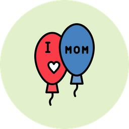 I Love Mom Balloons  Icon