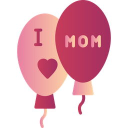 I Love Mom Balloons  Icon