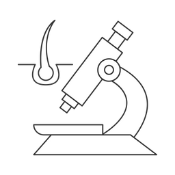 Analyse der Haarfollikel  Symbol