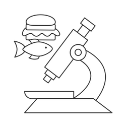 Analyse von Meeresfrüchten  Symbol