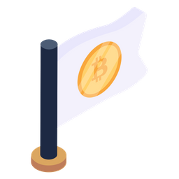 Bitcoin Flag  Icon