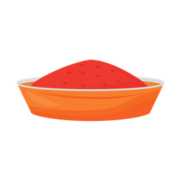 Rotes Essen in Orange  Symbol