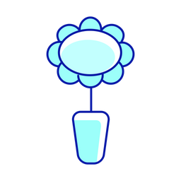 Blooming flower in pot  Icon