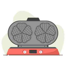 Waffeleisen in Herzform  Symbol