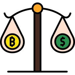 Bitcoin And Dollar Balance  Icon