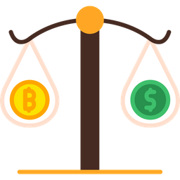 Bitcoin And Dollar Balance  Icon