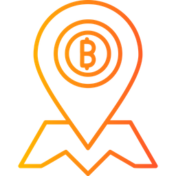 Bitcoin Location  Icon