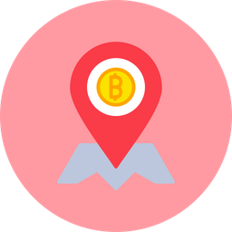 Bitcoin Location  Icon