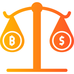 Bitcoin And Dollar Balance  Icon