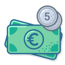 Eur Coin Five  Icon