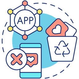 Delete social media apps  Icon