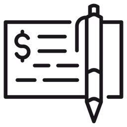 Bank Cheque  Icon