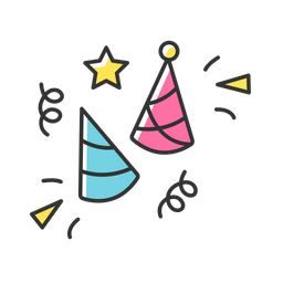 Birthday party hats  Icon