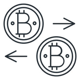 Intercambio de bitcoins  Icono