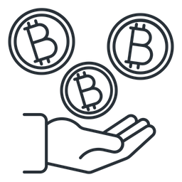 Bitcoin-Hand  Symbol